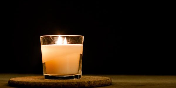A lit candle